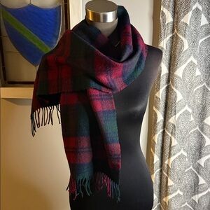 Johnstons of Elgin Plaid 100% Lambswool Scarf